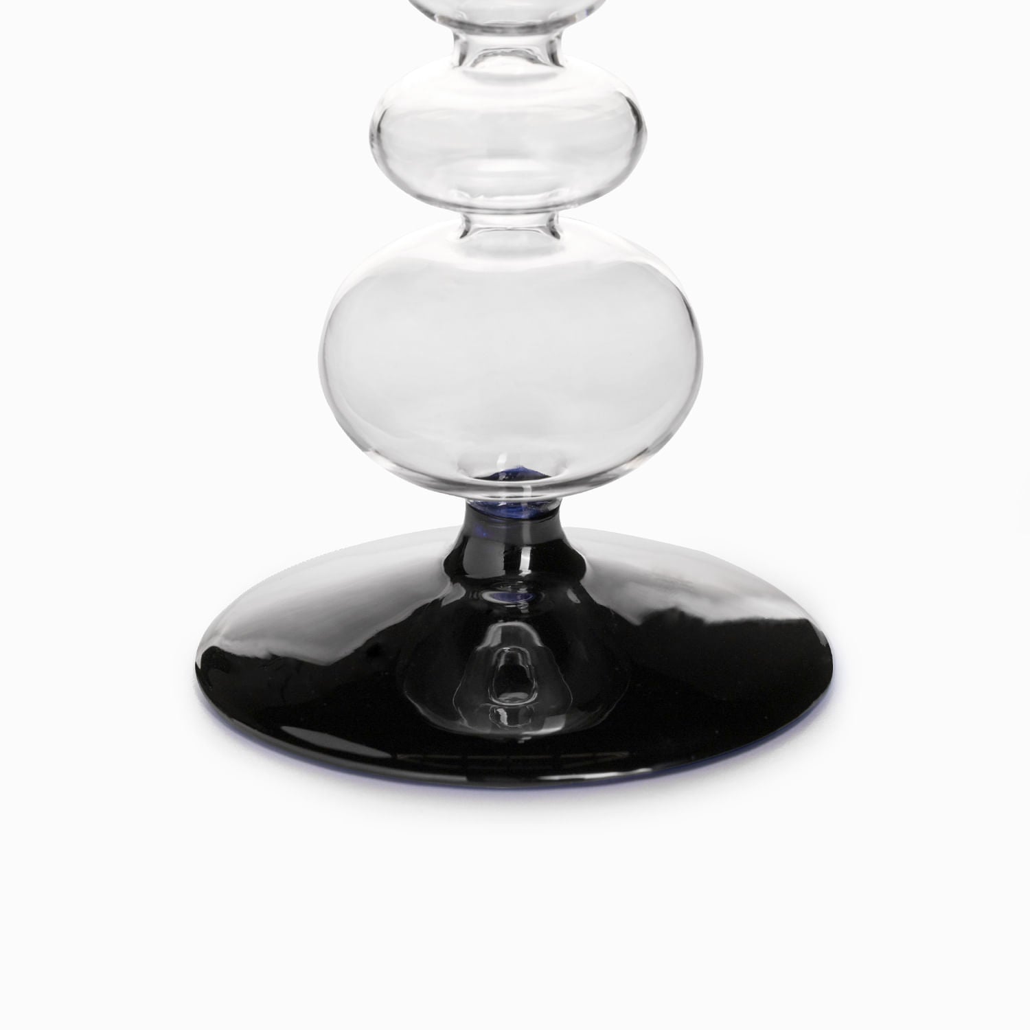 Candelabro contraste negro 18cm
