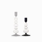 Candelabro contraste negro 18cm
