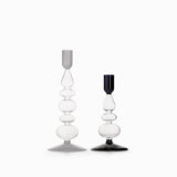 Candelabro contraste negro 18cm
