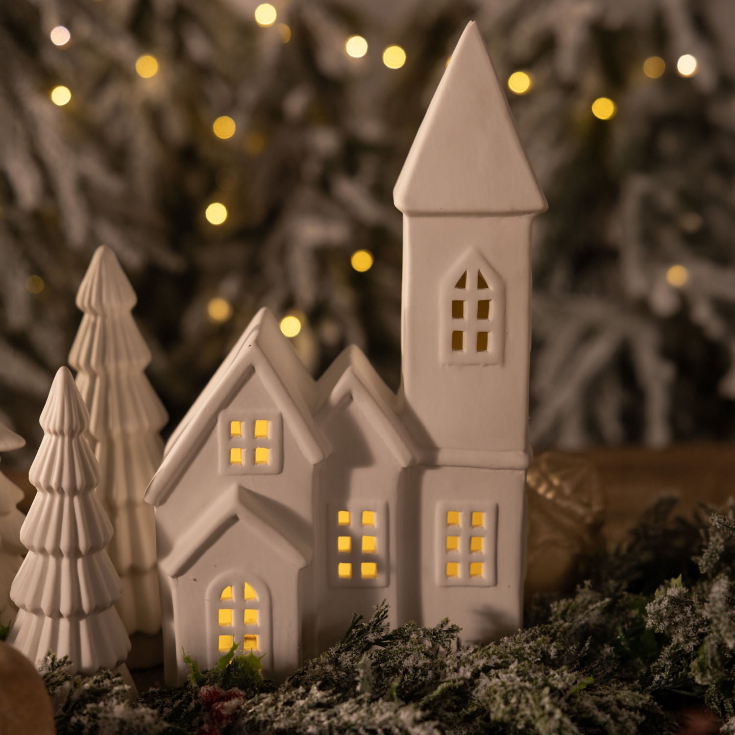 Casa navidad LED 29cm