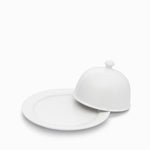 Quesera redonda porcelana