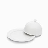 Quesera redonda porcelana
