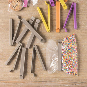 Clip grises para bolsas set x8-2-AMBIENTE GOURMET MÉXICO