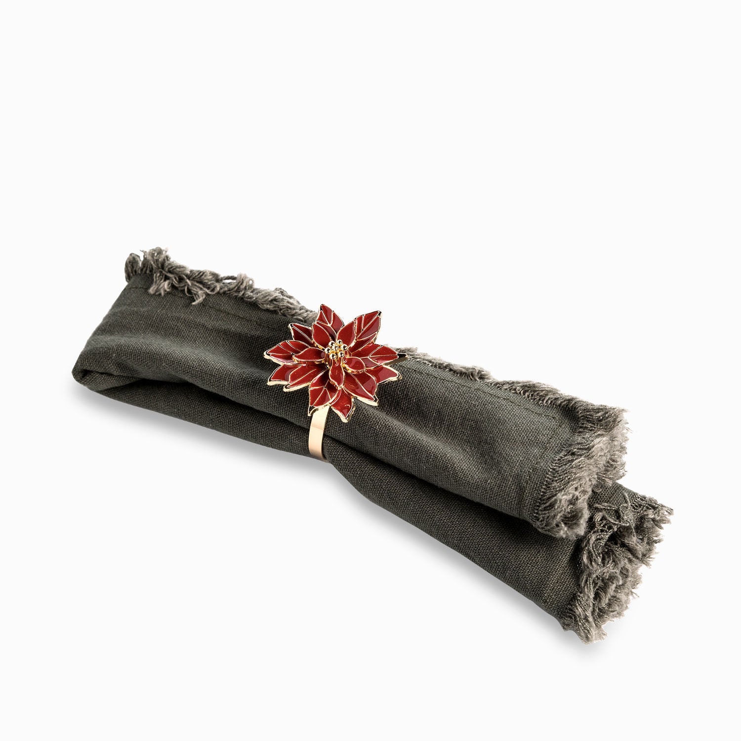Aros de servilleta poinsettia setx4 - Ambiente Gourmet México