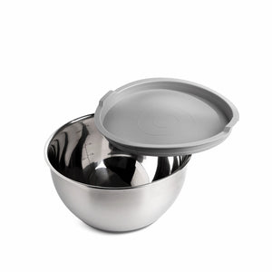 Bowl Acero Inoxidable Tapa Y Base Silicona 12.5X22Cm