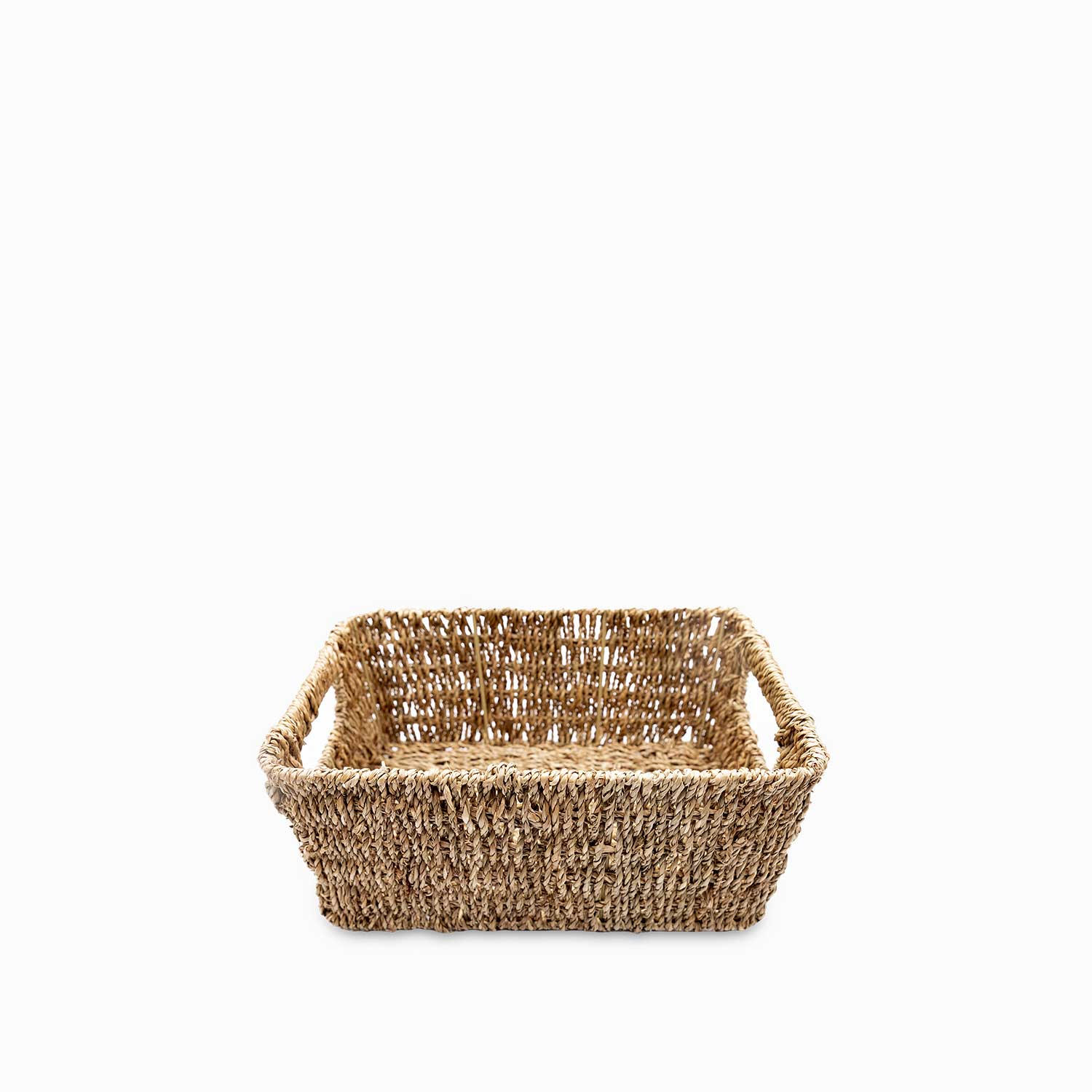Canasta rectangular en fibra natural 30x20cm