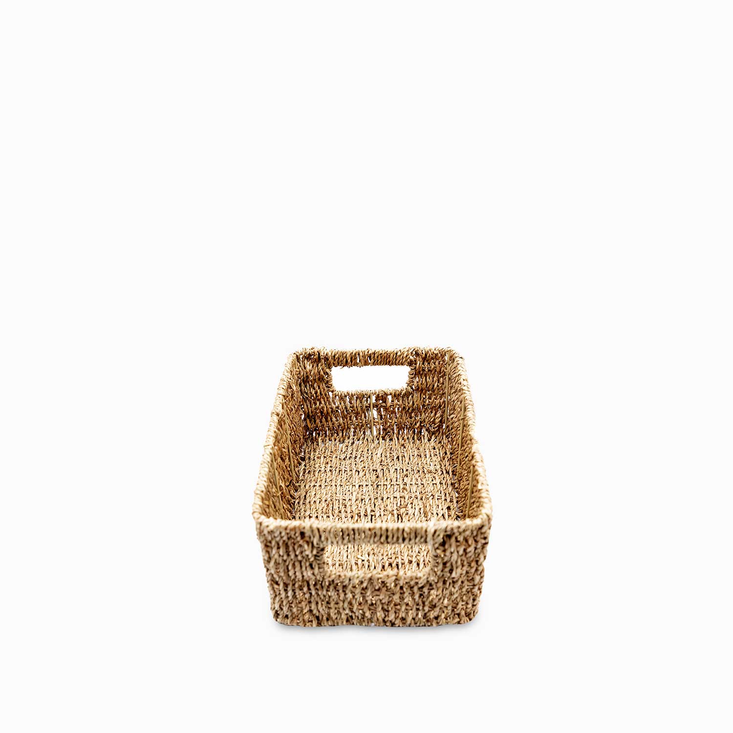 Canasta rectangular en fibra natural 30x20cm