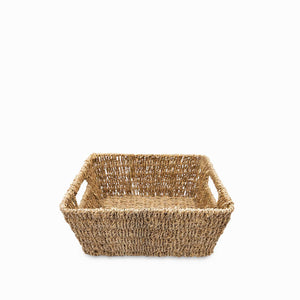 Canasta rectangular en fibra natural 34x24cm