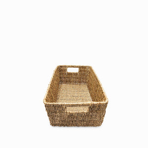 Canasta rectangular en fibra natural 40x27cm