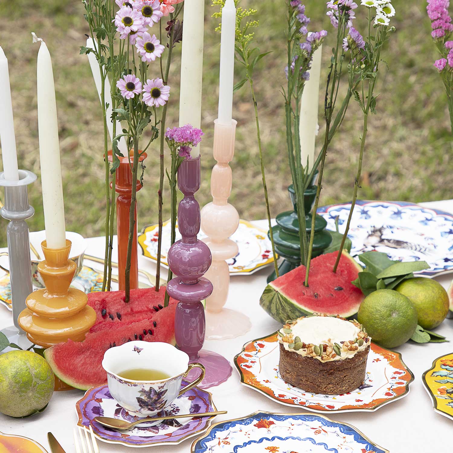 Candelabro Freya ambar - Ambiente Gourmet México