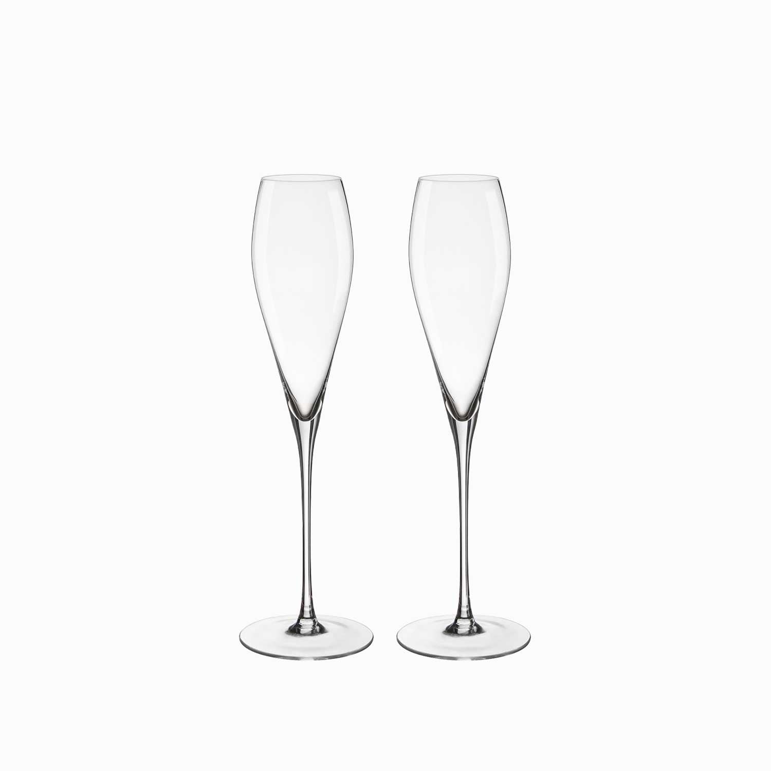 Copa champaña tulipán en cristal 200ml setx2