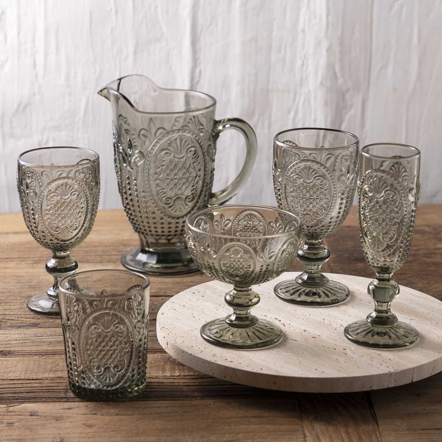 Copa Kenia gris 310ml setx2 - Ambiente Gourmet México