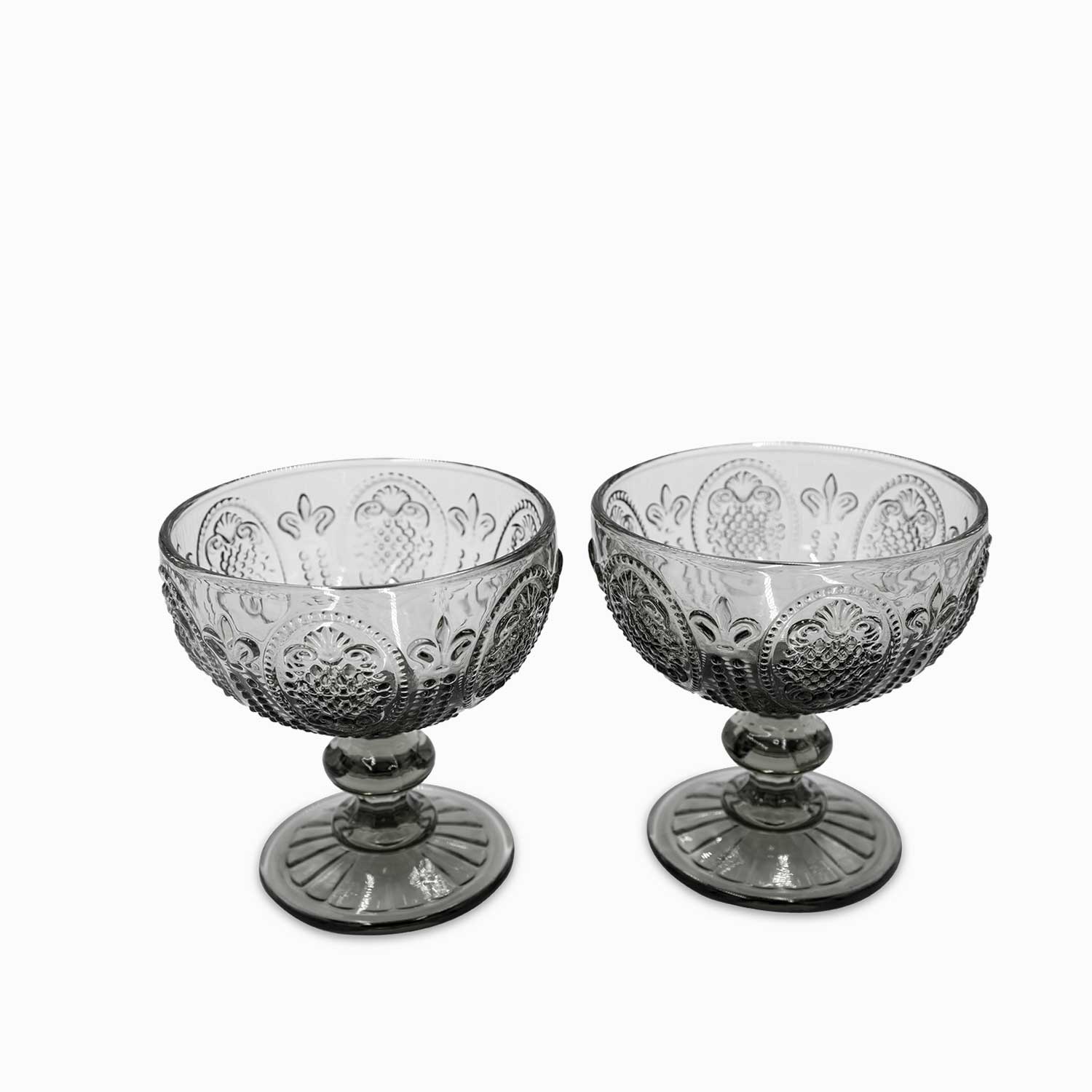 Copa para helado Kenia gris 280ml setx2 - Ambiente Gourmet México