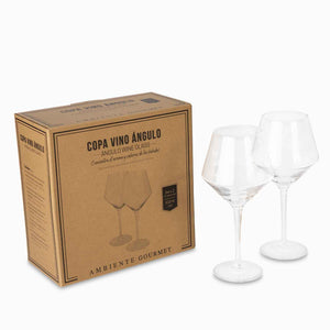 Copa vino angulo 610 ml set x 2 - Ambiente Gourmet México