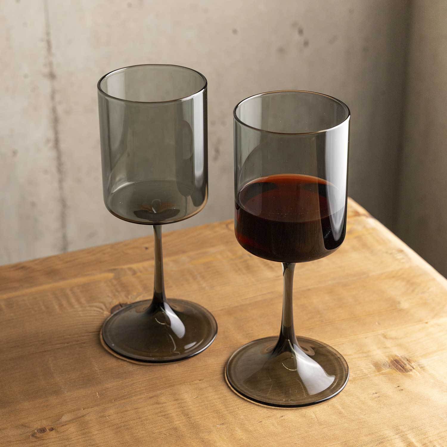 Copa vino gris 445ml setx2 - Ambiente Gourmet México
