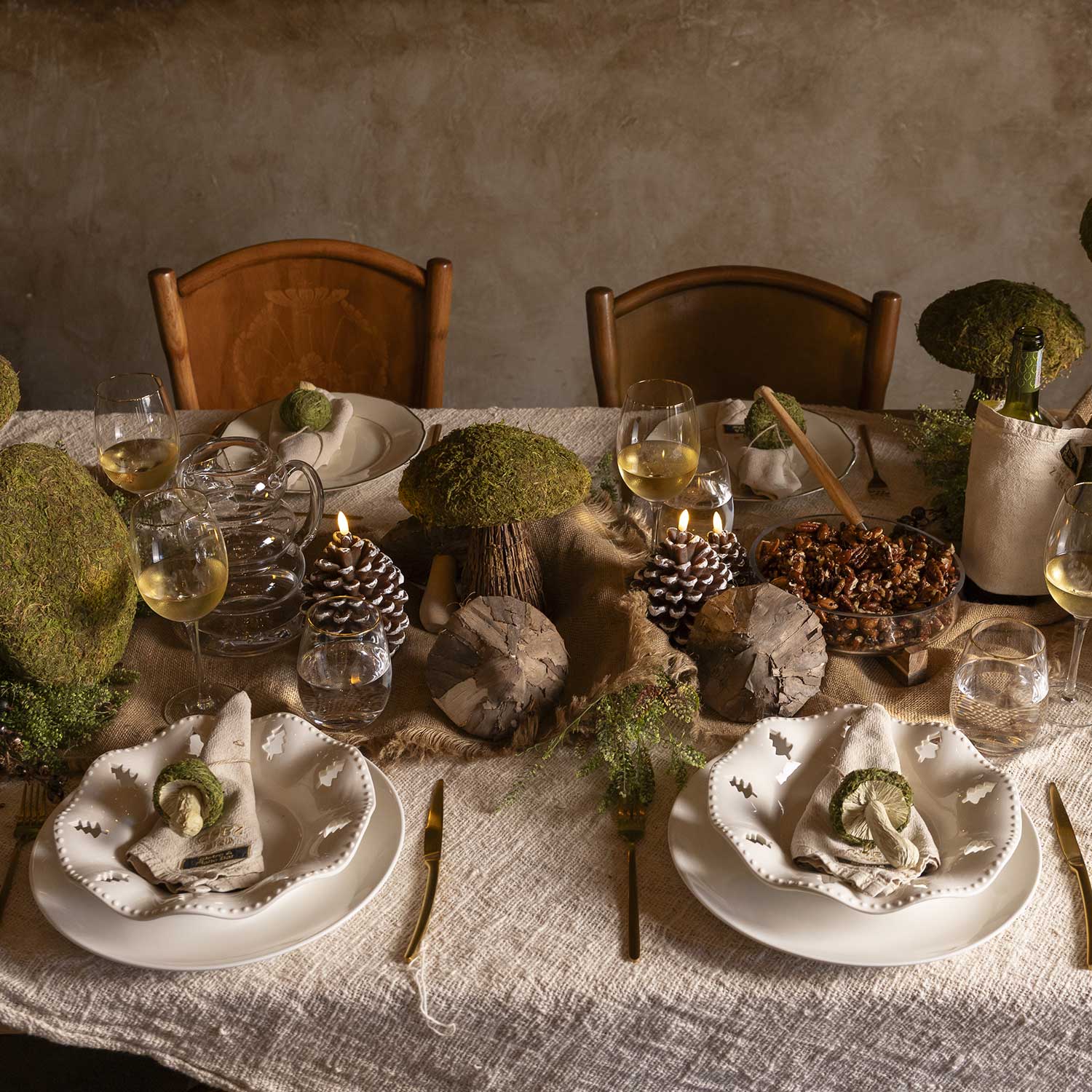 Copas vino borde dorado setx2 - Ambiente Gourmet México