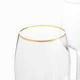Copas vino borde dorado setx2 - Ambiente Gourmet México
