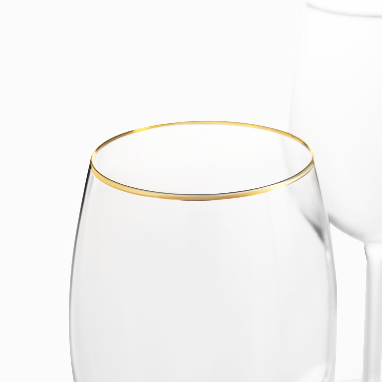 Copas vino borde dorado setx2 - Ambiente Gourmet México