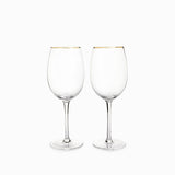 Copas vino borde dorado setx2 - Ambiente Gourmet México