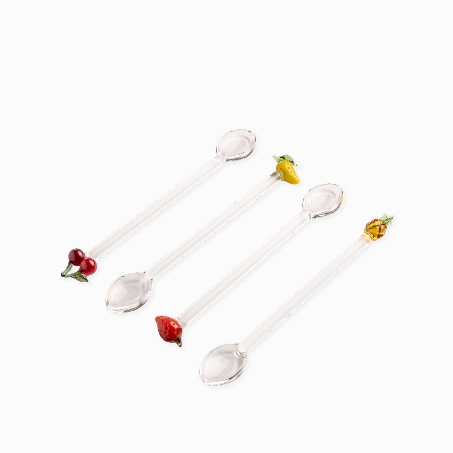 Cucharas de vidrio frutas set x4 - Ambiente Gourmet México