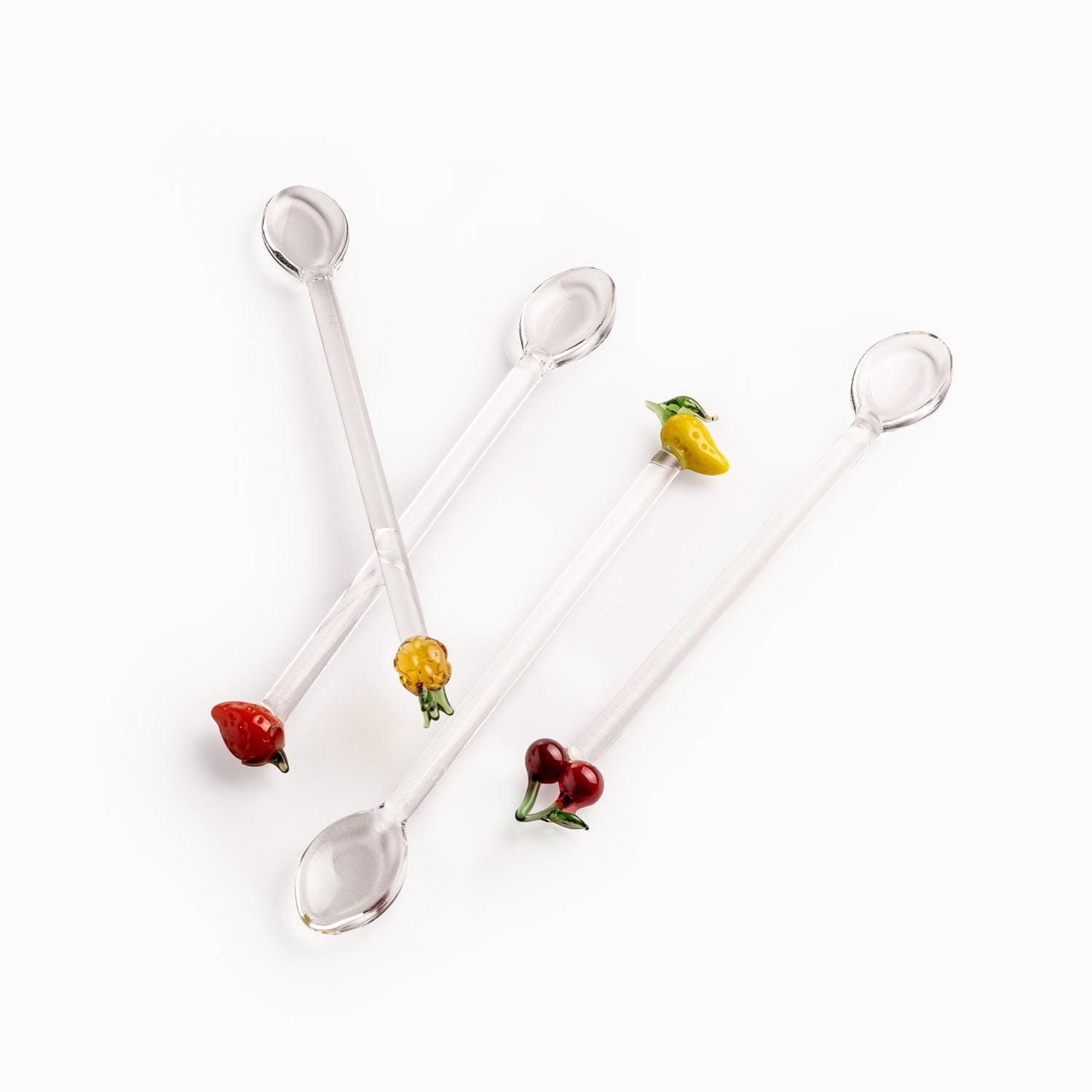 Cucharas de vidrio frutas set x4 - Ambiente Gourmet México