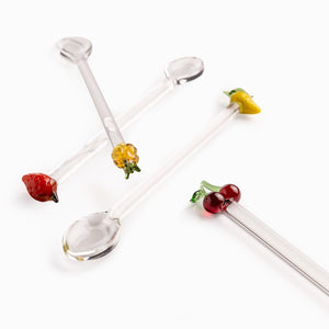 Cucharas de vidrio frutas set x4 - Ambiente Gourmet México