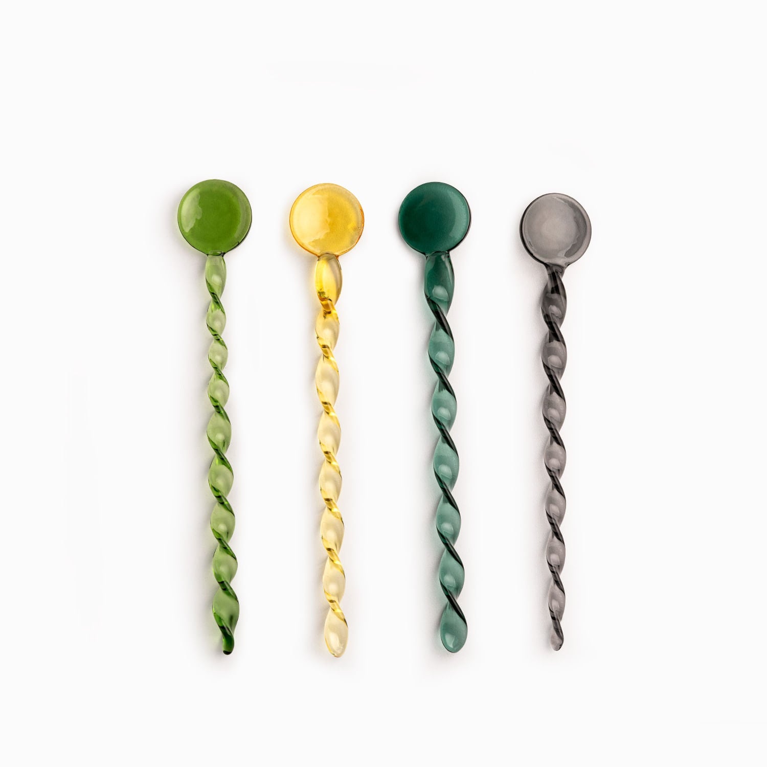Cucharas en vidrio colores set x4 - Ambiente Gourmet México
