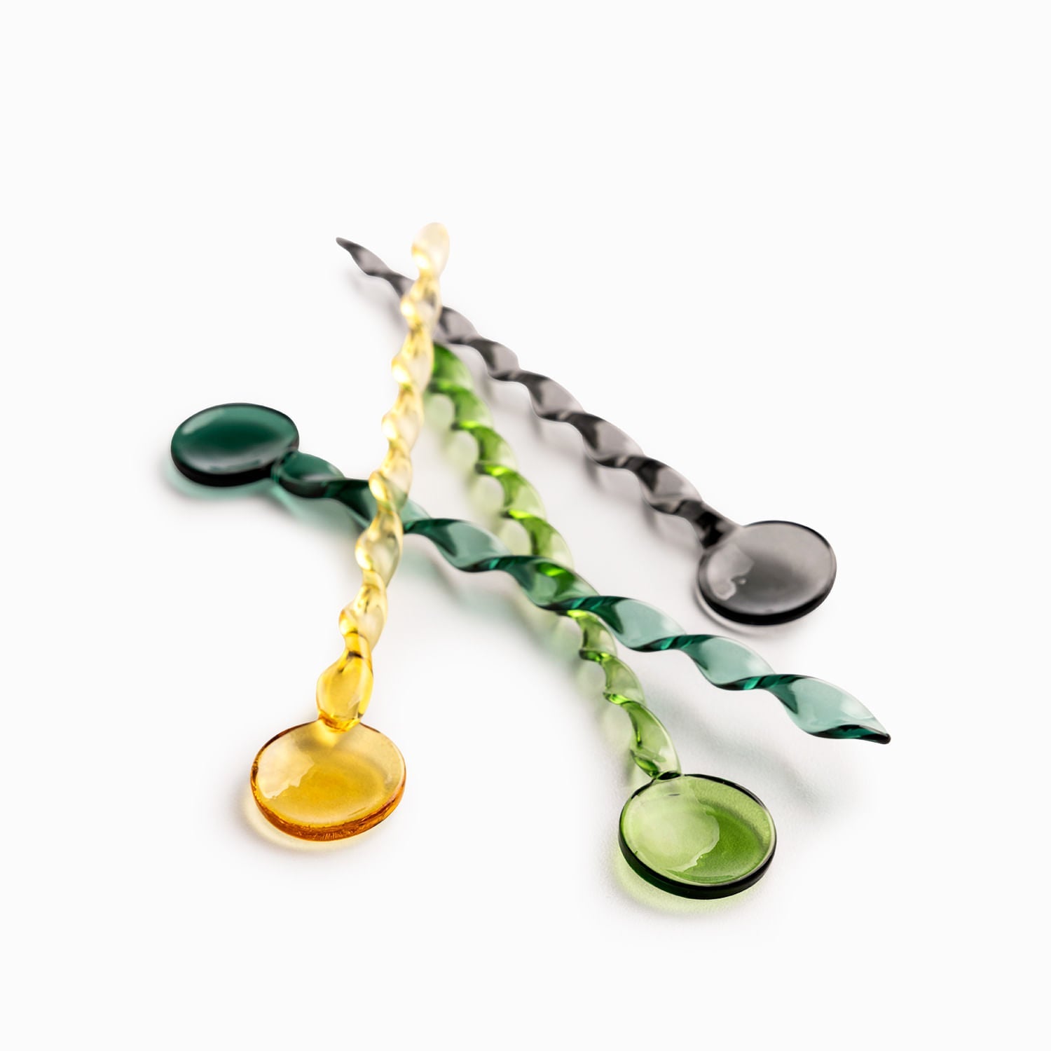 Cucharas en vidrio colores set x4 - Ambiente Gourmet México