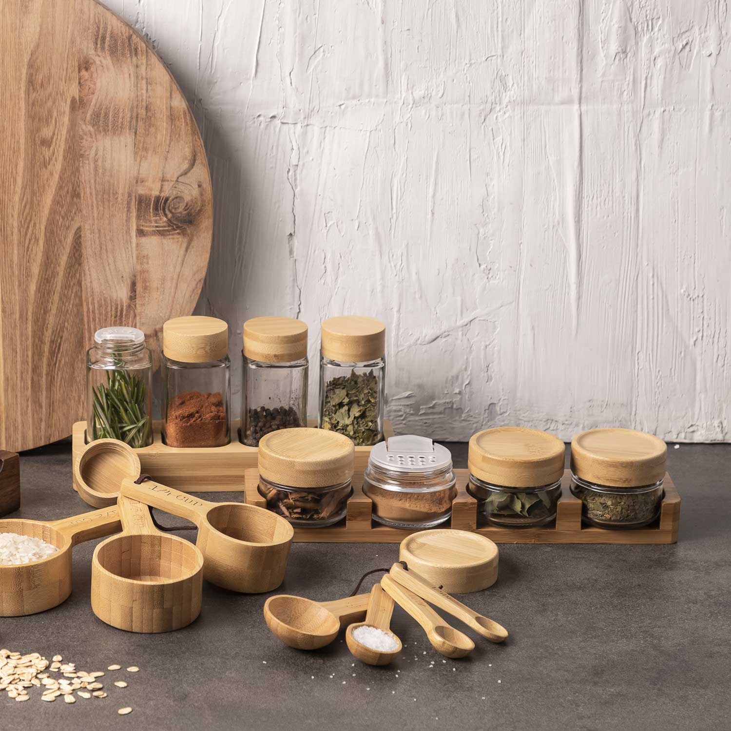 Cucharas medidoras en bambú x4 - Ambiente Gourmet México