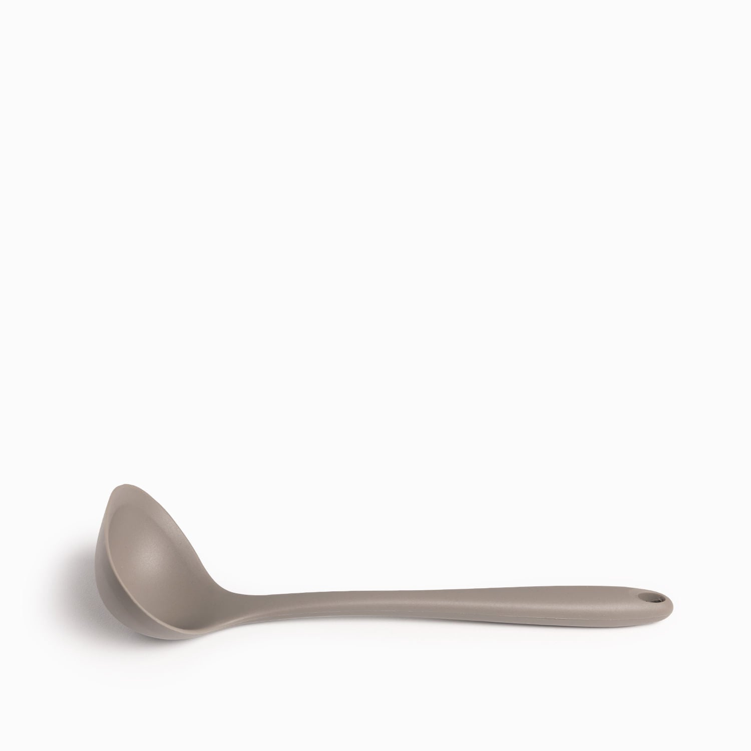 Cucharon sopa silicona gris