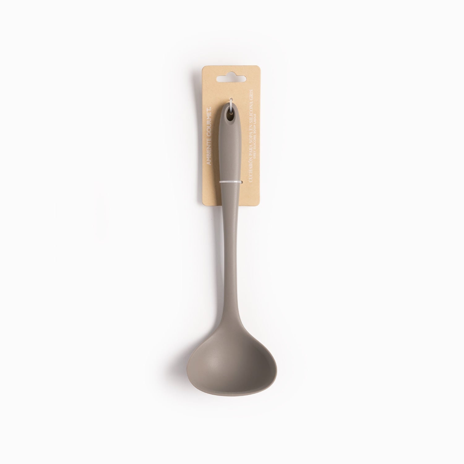 Cucharon sopa silicona gris - Ambiente Gourmet México