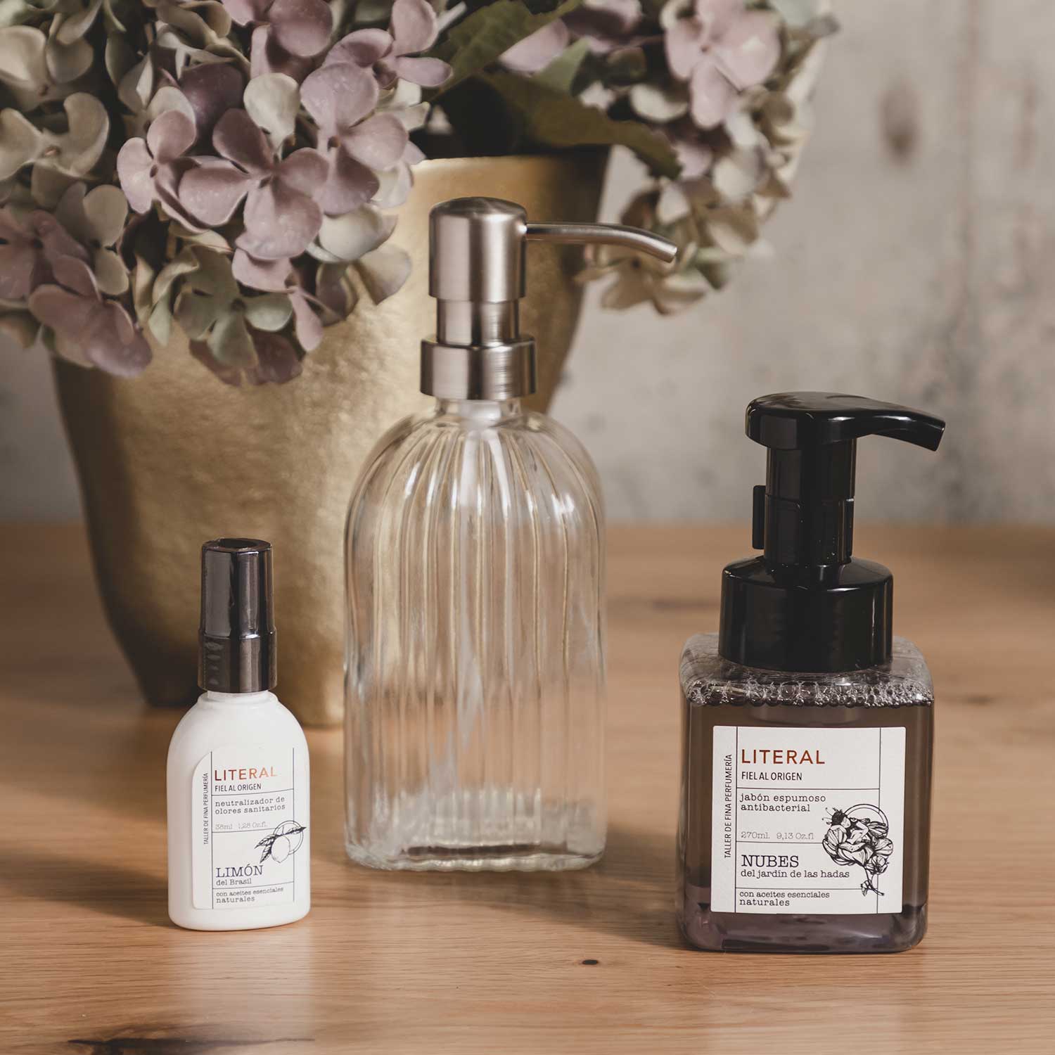 Dispensador de Jabón Cuadrado Rayas - Ambiente Gourmet México