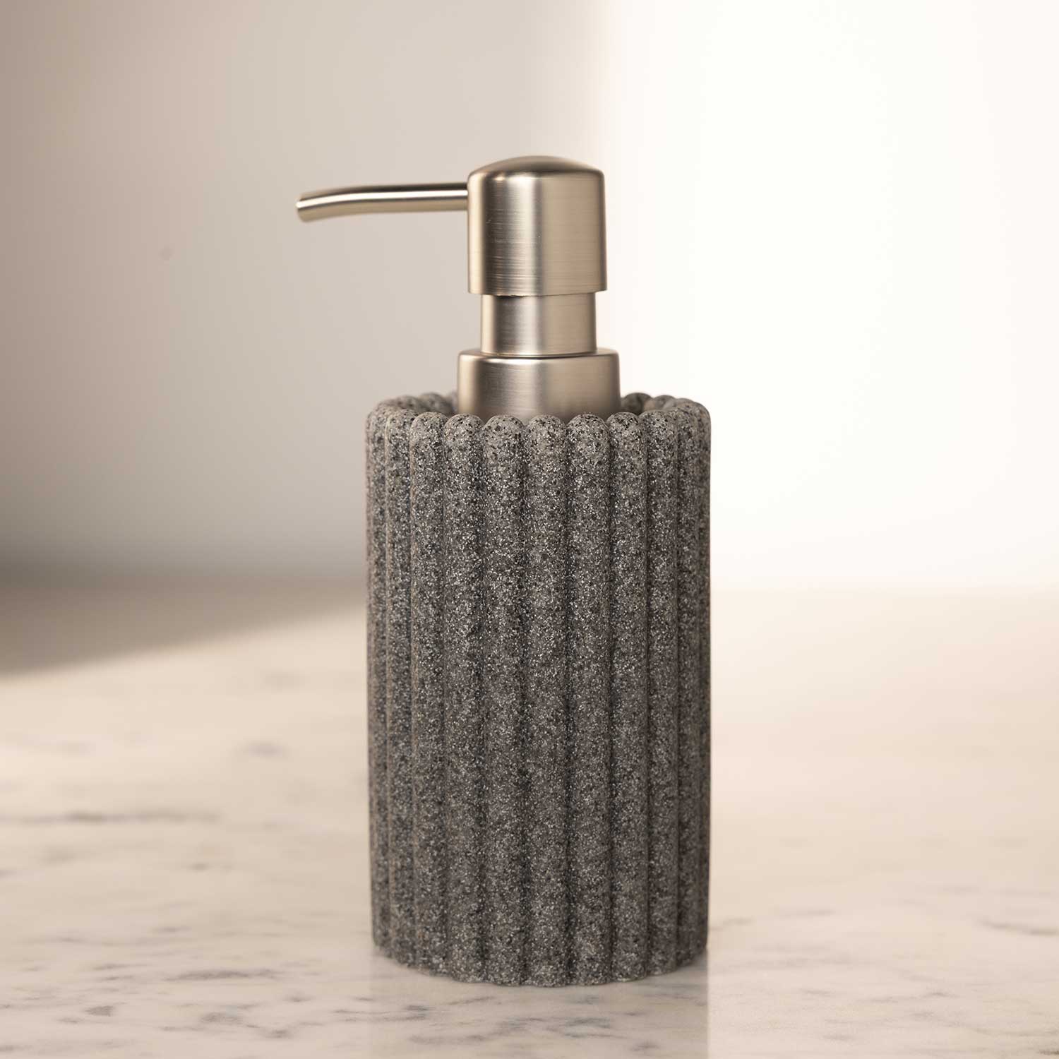 Dispensador De Jabon Rayas Gris - Ambiente Gourmet México