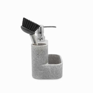 Dispensador jabón lavaplatos con cepillo