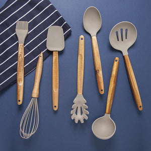 Espatula silicona - acacia gris - Ambiente Gourmet México