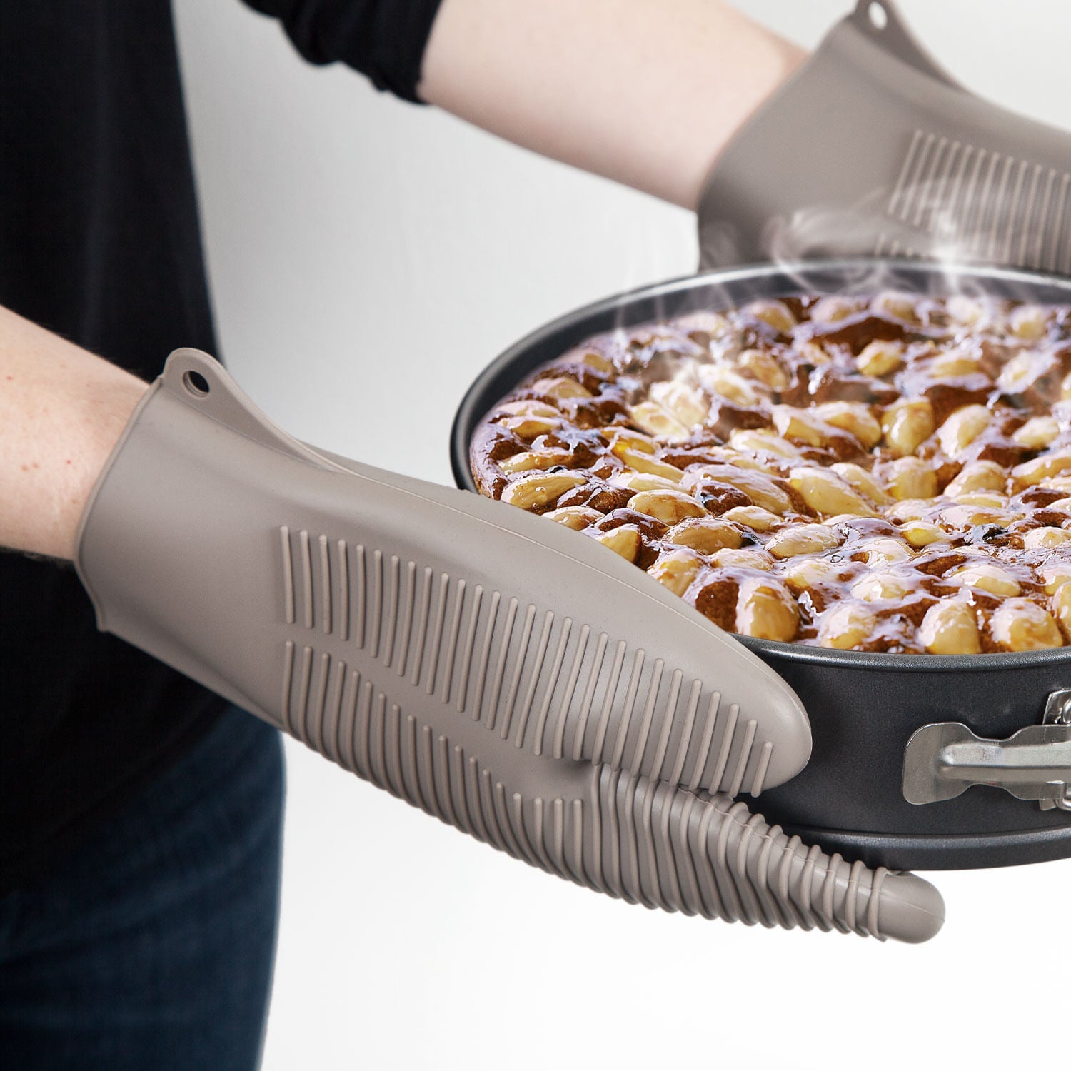 Guante largo antideslizante silicona gris - Ambiente Gourmet México