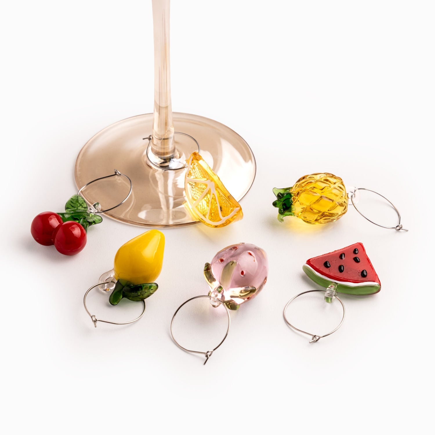 Identificadores de copas frutas set x6 - Ambiente Gourmet México