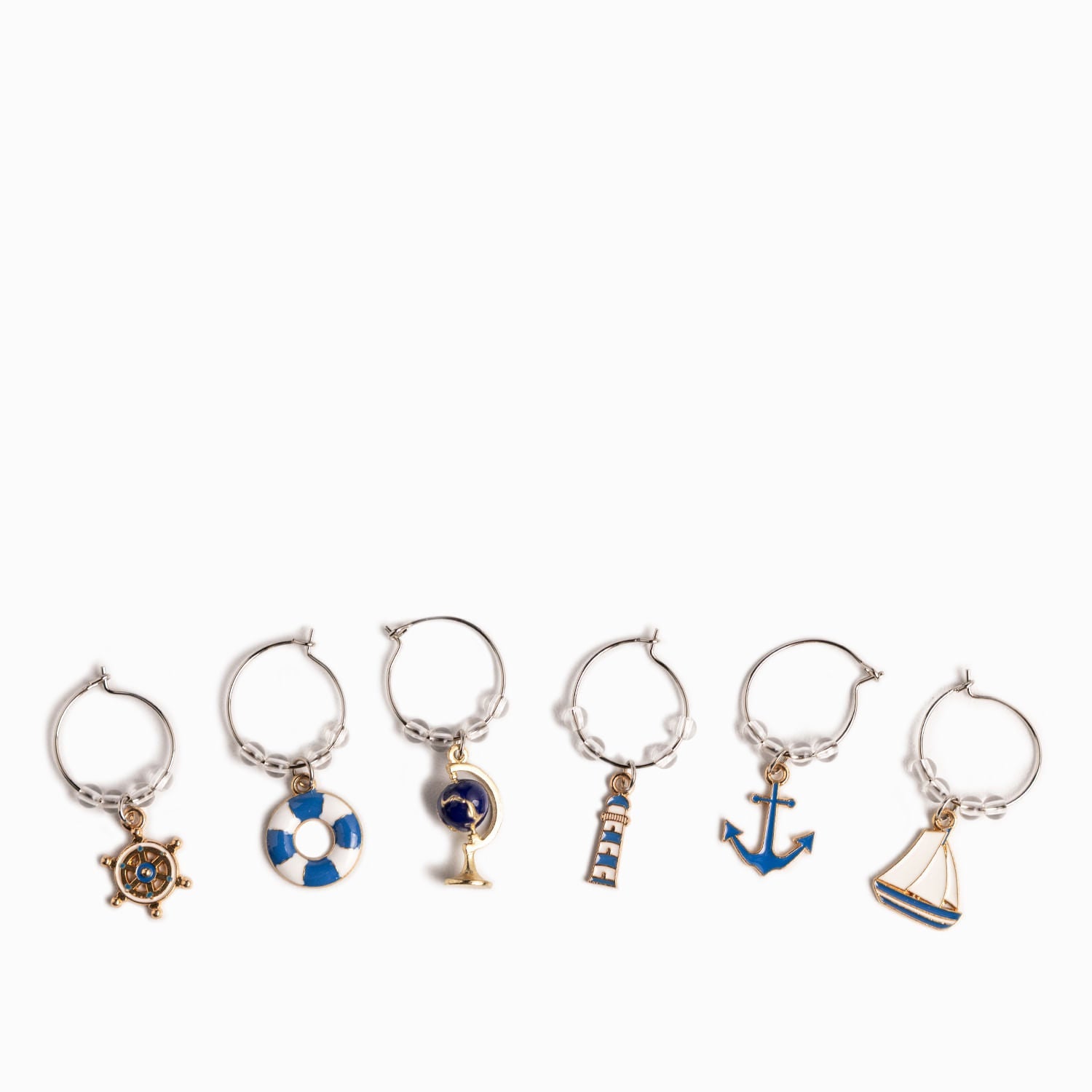 Identificadores De Copas Vino Marino Setx6 - Ambiente Gourmet México