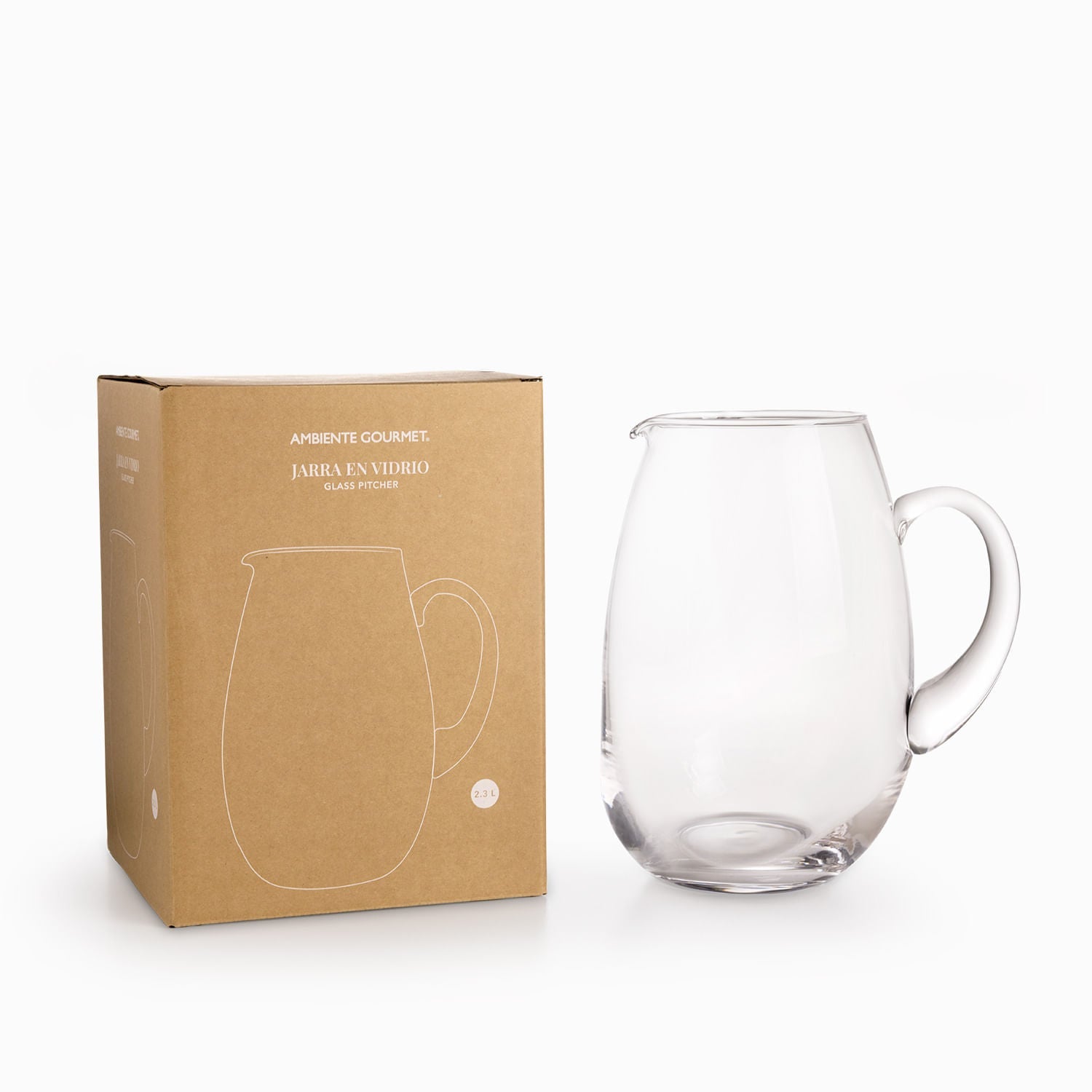Jarra en vidrio 2375ml - Ambiente Gourmet México