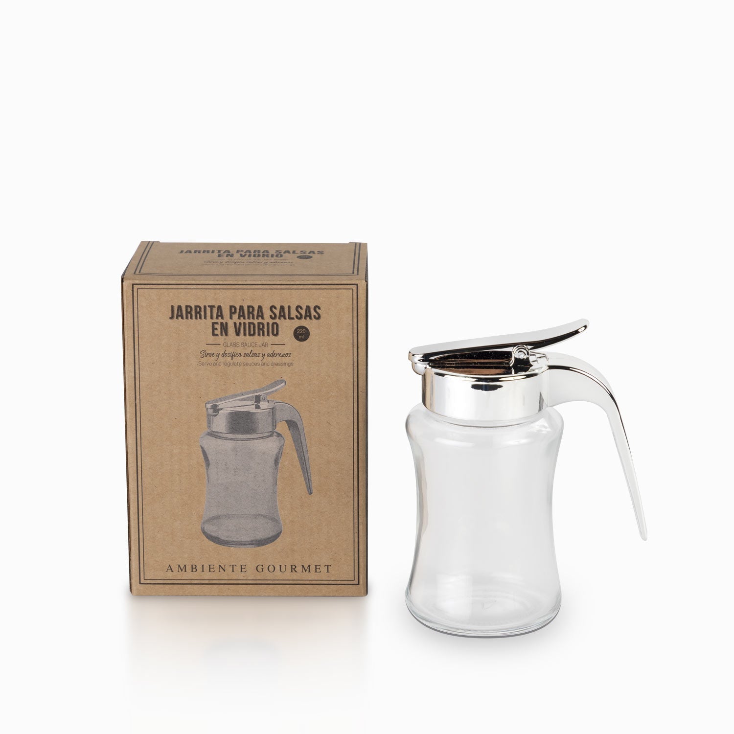 Jarrita para salsas en vidrio 220 ml