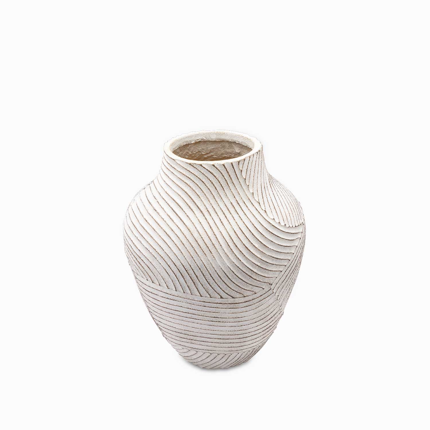 Jarrón kal blanco 36x28cm