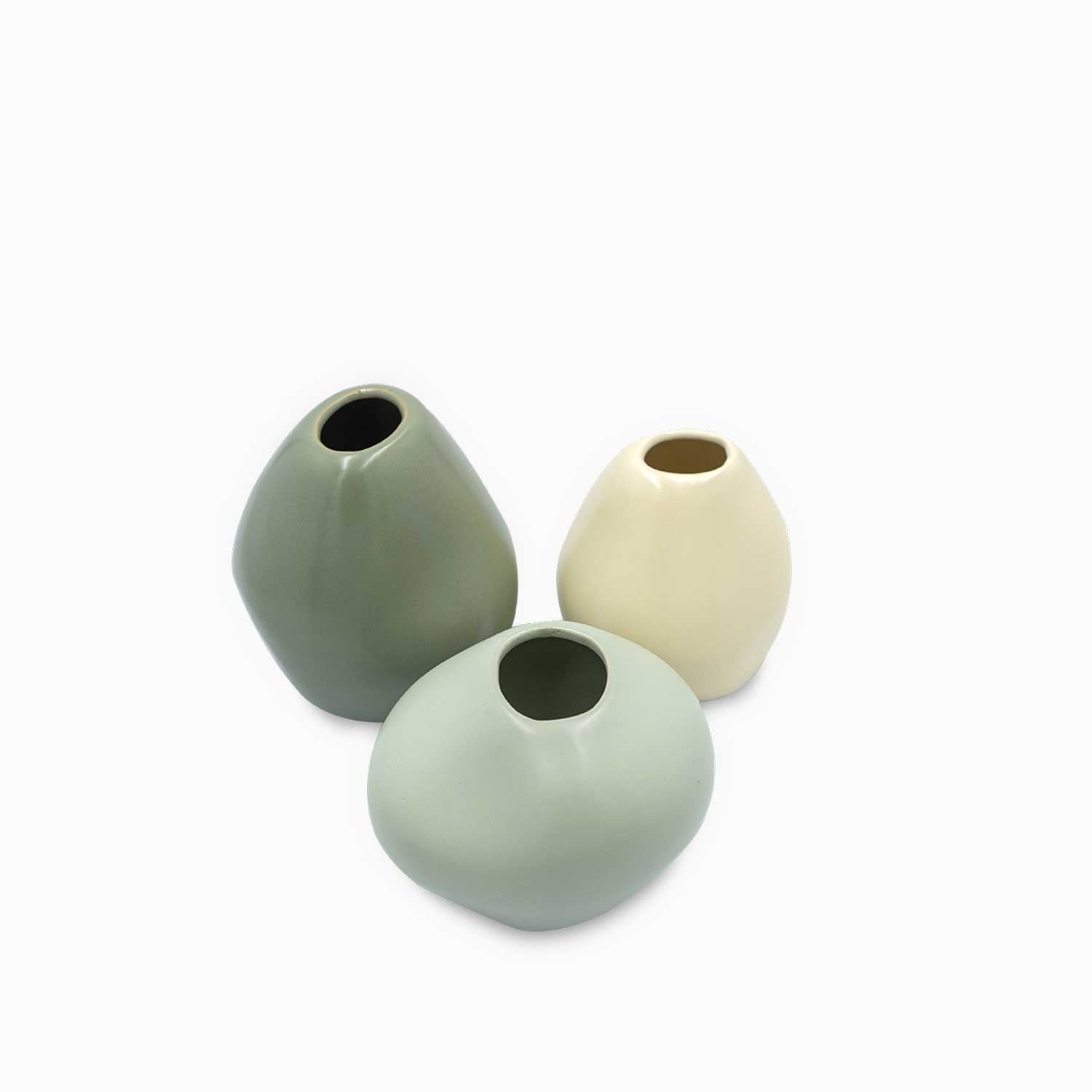 Jarrones Pebble set x3