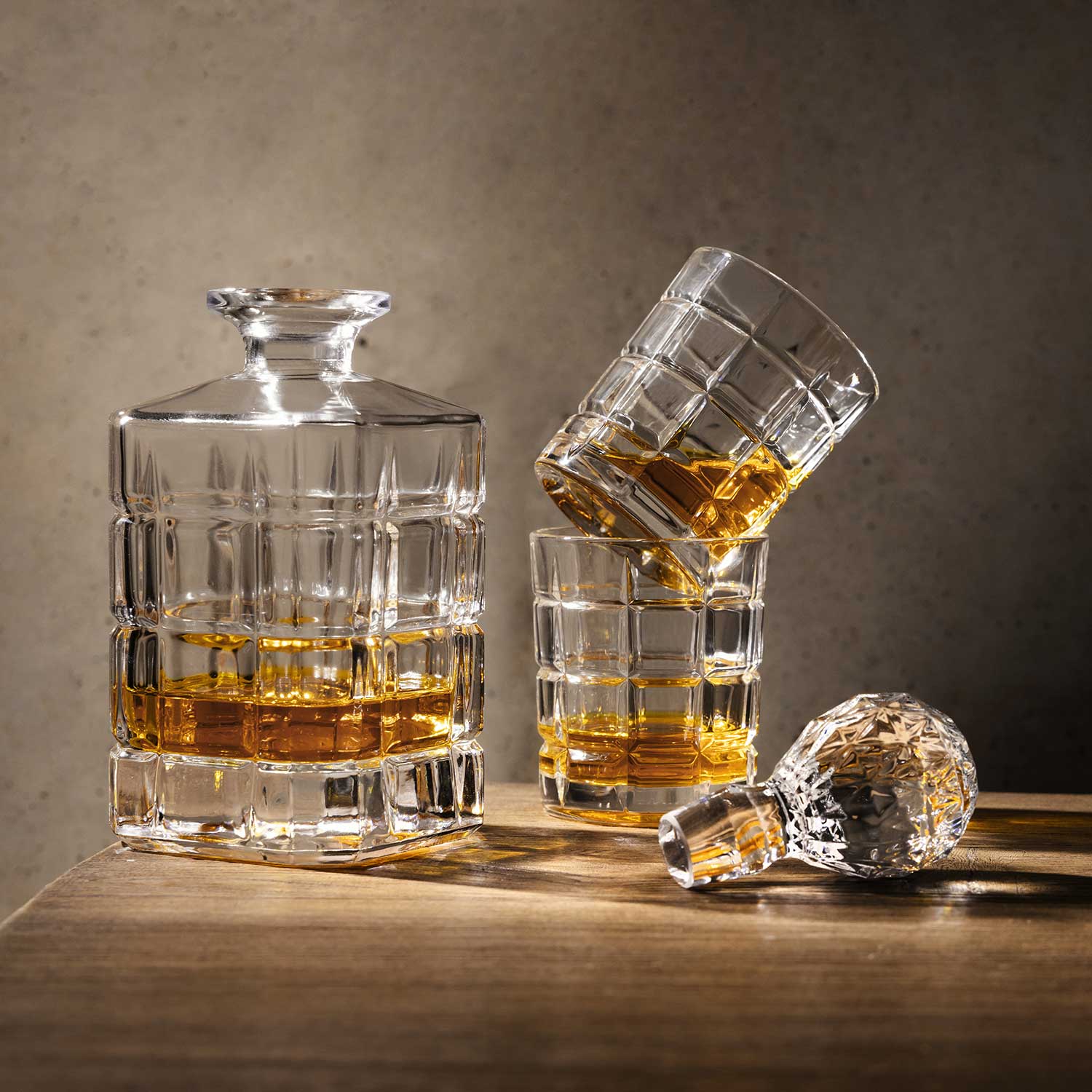 Licorera y vasos para licor ezra setx3 - Ambiente Gourmet México