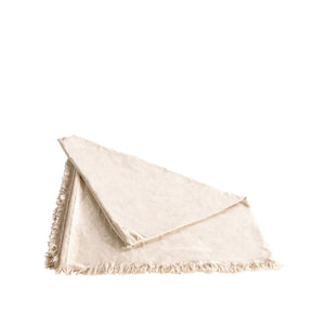 Mantel para mesa flecos beige 140x240cm