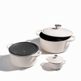 Mini olla blanca 10cm en hierro fundido