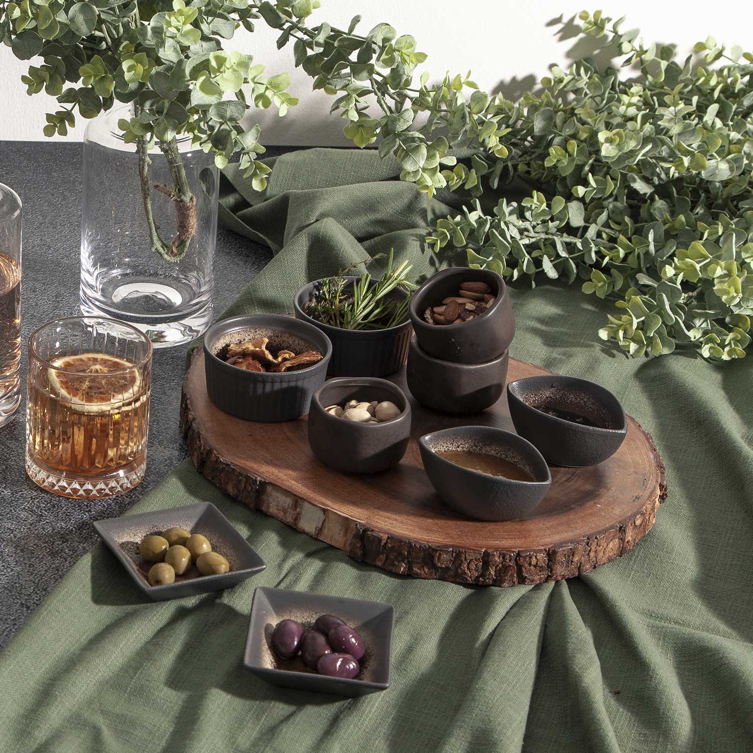 Mini salsero batea pietra - Ambiente Gourmet México