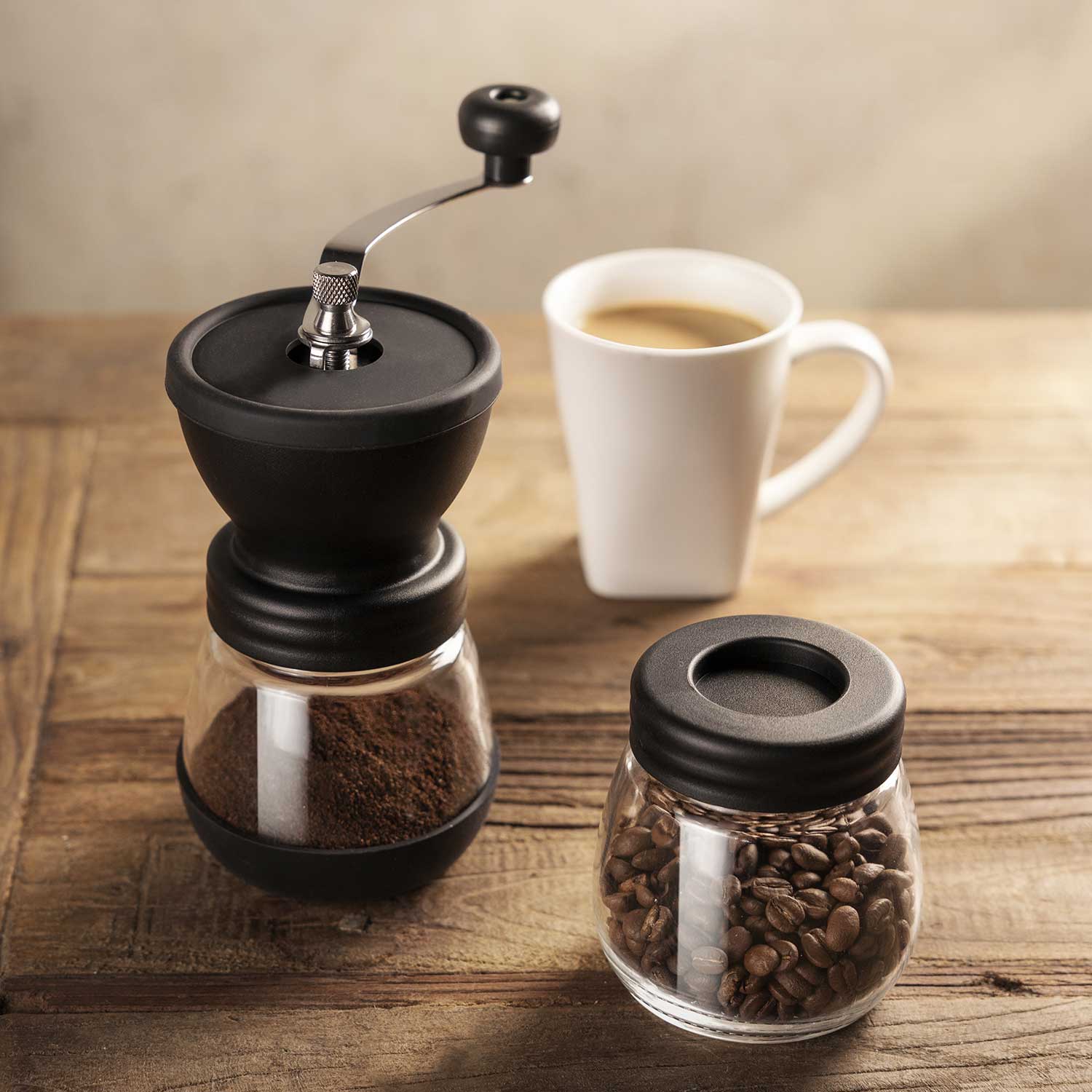 Molino de café manual con recipiente set x2 - Ambiente Gourmet México