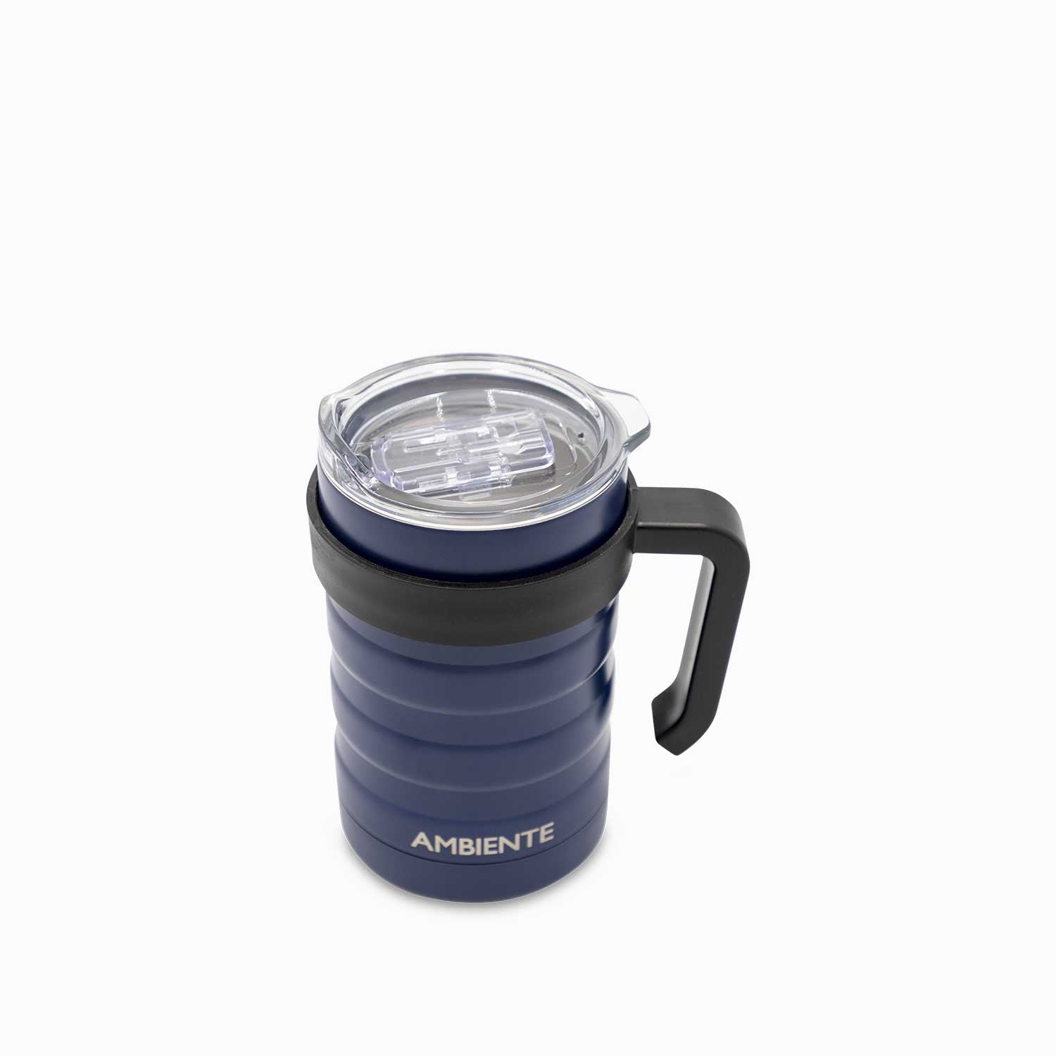 Mug doble pared acero azul oscuro 550ml