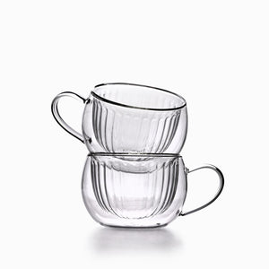 Mug doble pared rayas 250ml setx2 - Ambiente Gourmet México