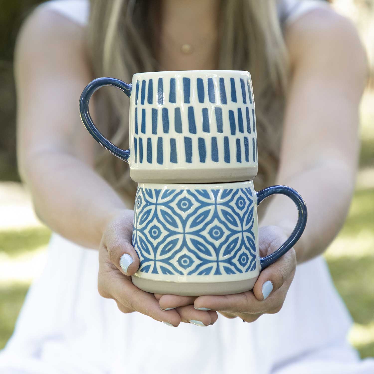 Mug rayas indigo - Ambiente Gourmet México